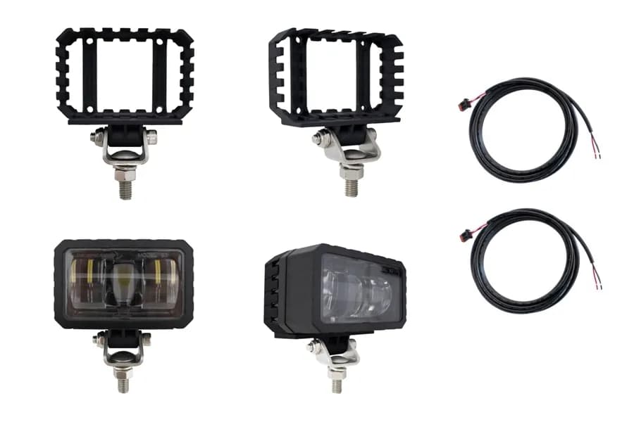 J.W. Speaker Mosaic 24V LED High Beam and Front Position LED Light Kit w/ Mount & Harness