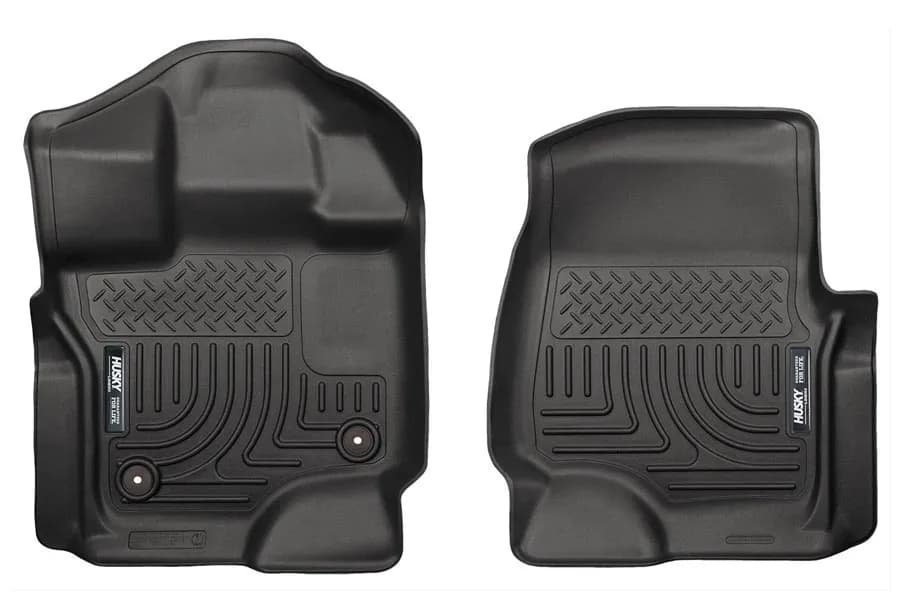 15c F150 Supercrew/Supercab Front Floor Liners Weatherbeater Series Black