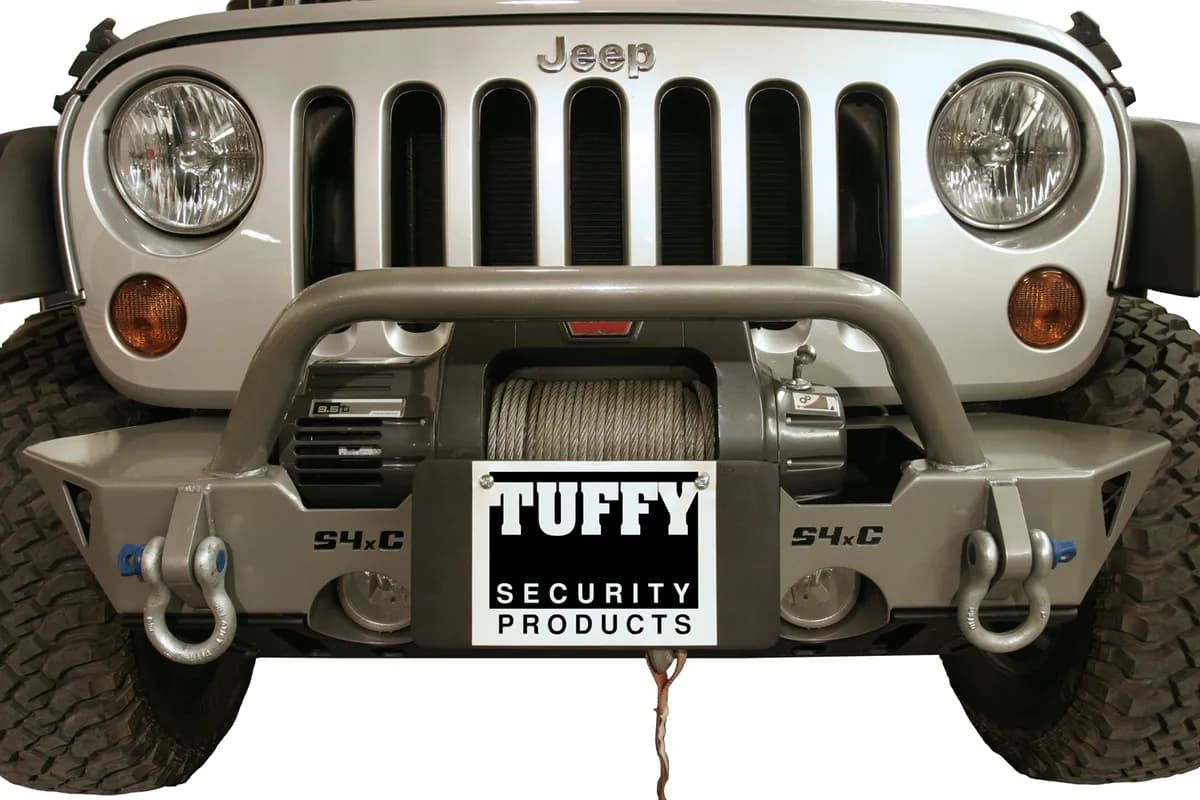 Flipup License Plate Holder For Winch Roller Fairlead Black