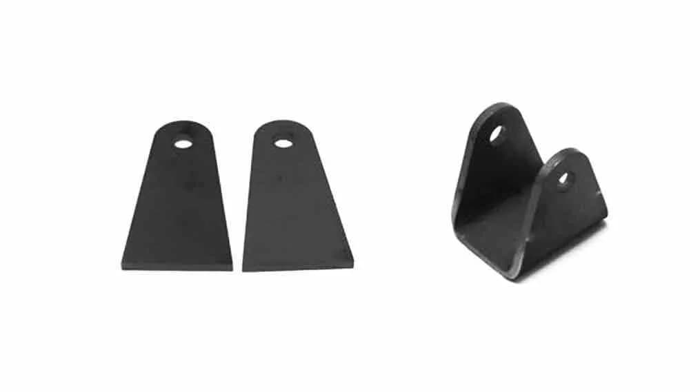 Steinjäger Tabs and Clevises, Weld On 4 Link Tab and Clevis Kits 0.500 Bore Straight Mount 2.50 Inch Clevis Jaw 4.00 Inch Straight Tab Length 1 Clevis, 2 Straight Tabs