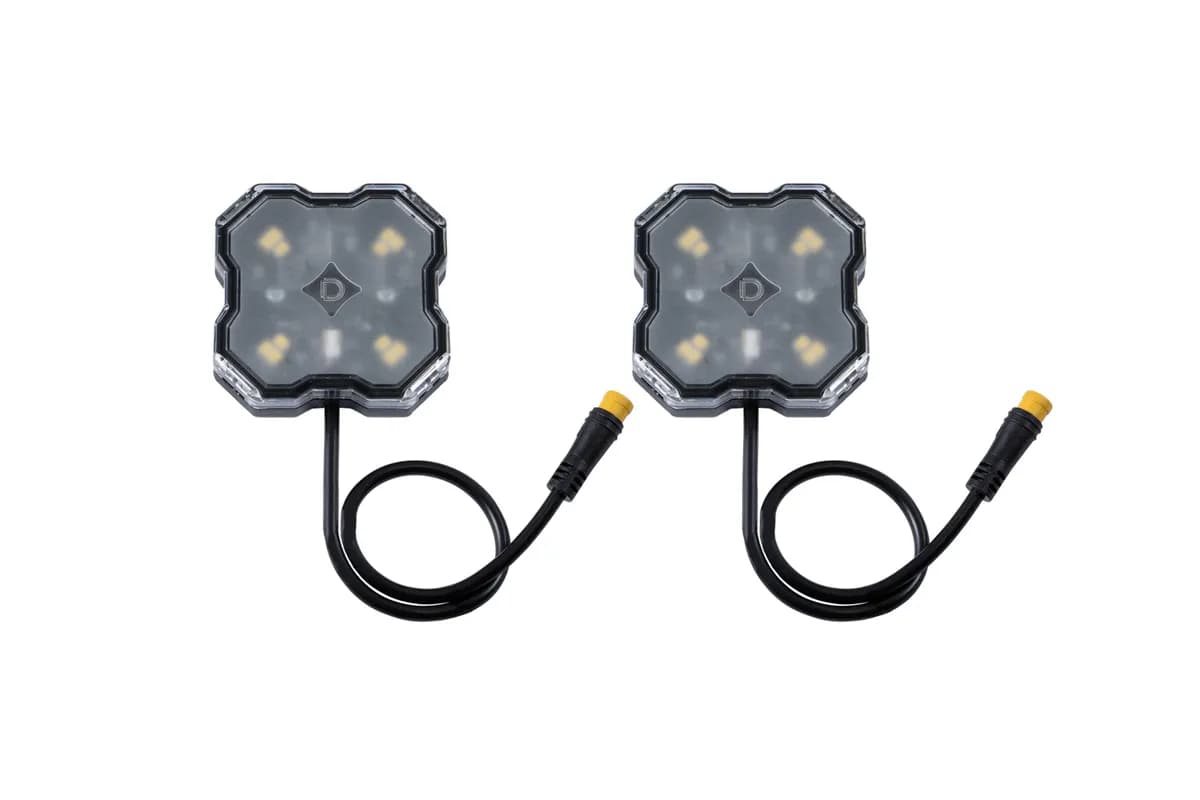 Diode Dynamics - Stage Series Single-Color LED Rock Light, Green M8 (2-pack)