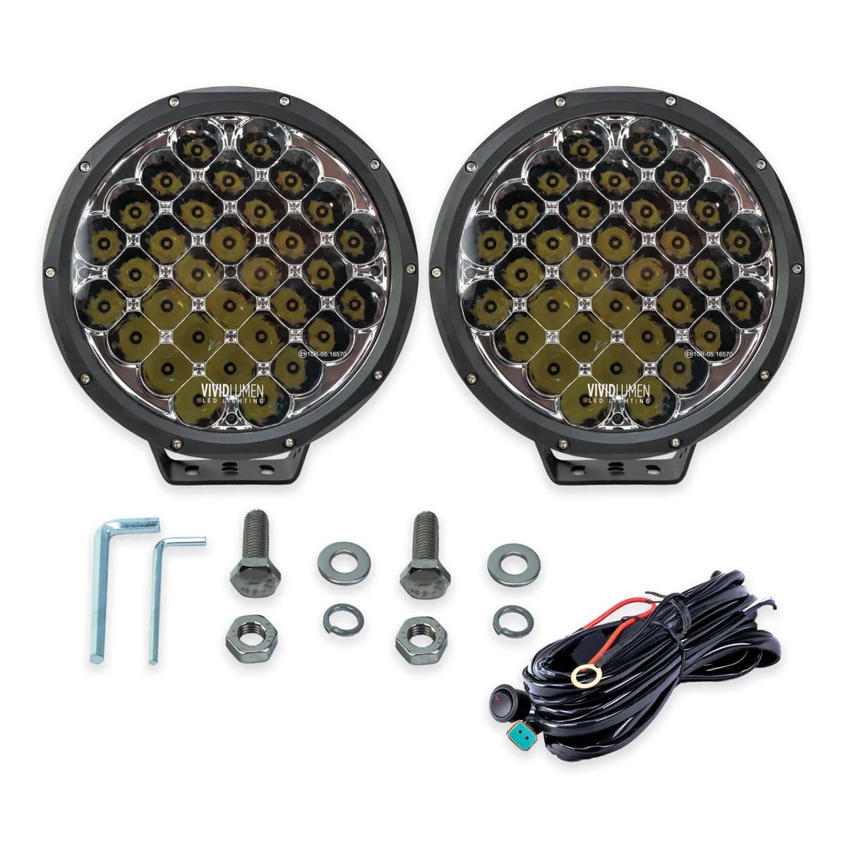 Dynamic Street Legal 9 Inch Driving Kit Pair Ece Vivid Lumen