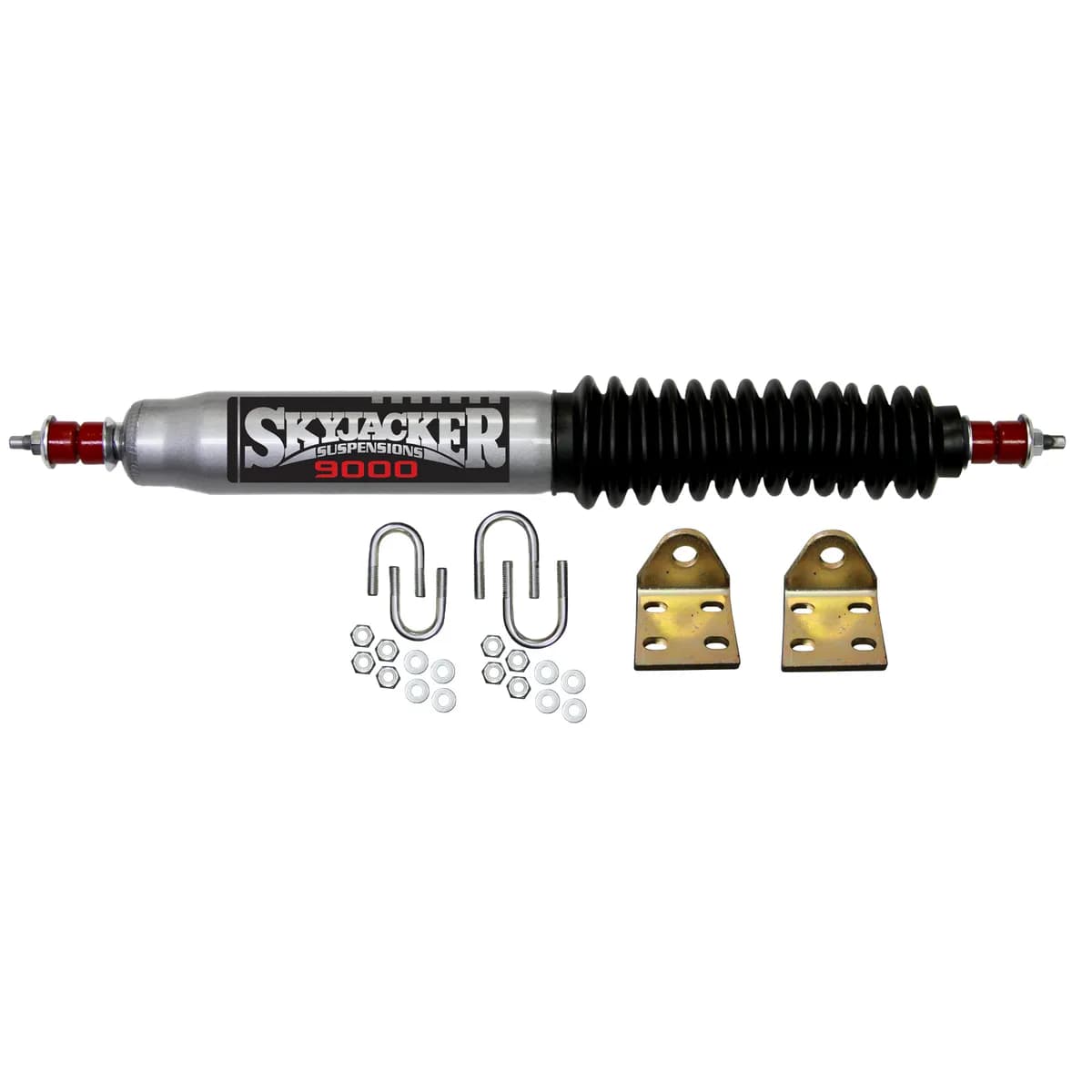 Steering Stabilizer Single Kit Silver w/Black Boot 97-06 Jeep Wrangler 97-06 Jeep TJ Skyjacker