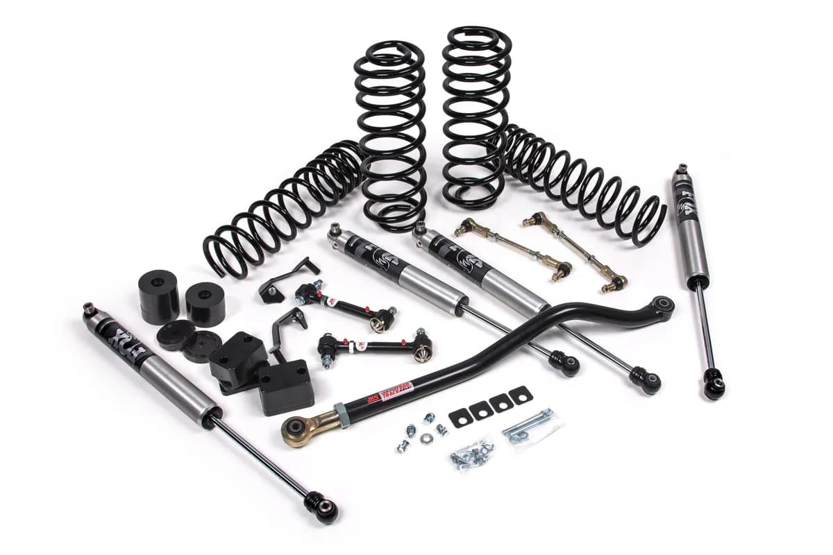 2018-2024 Jeep Wrangler JL J-Venture 3.5 Inch Lift Kit 4 Door w/Fox 2.0 Performance Series Shocks HD Rate Coils JSPEC