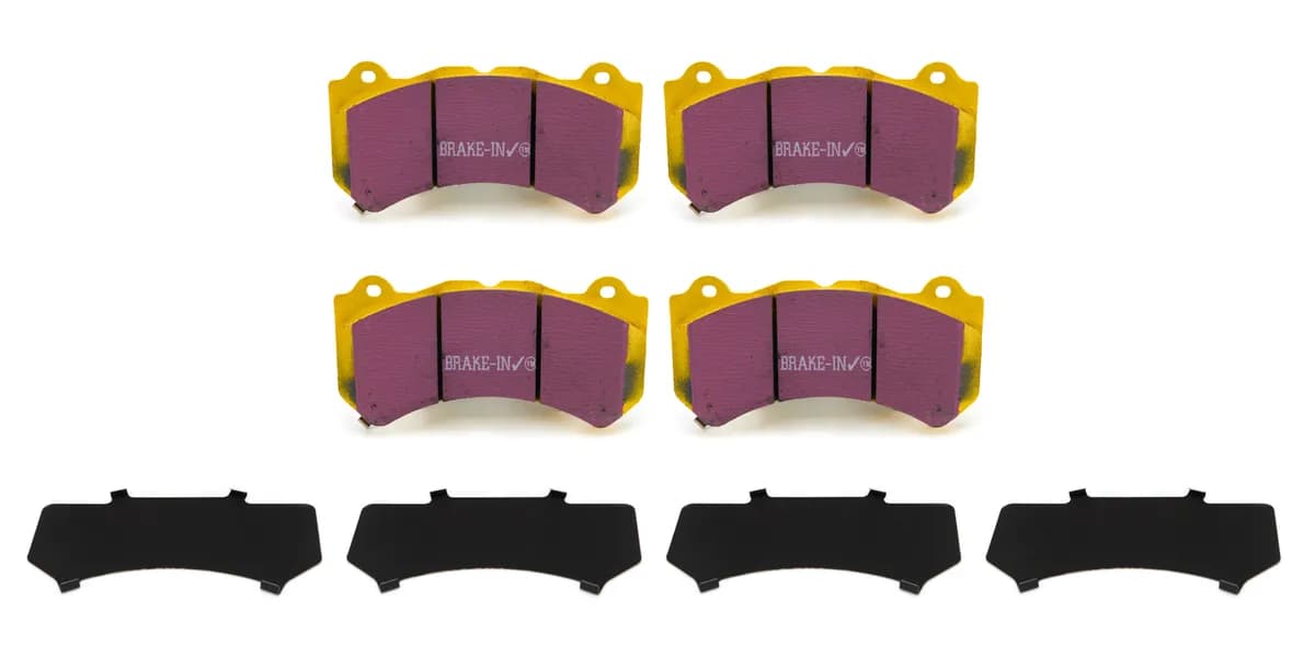 Yellowstuff Street And Track Brake Pads; FMSI Pad No. D1405; Pad Dimensions: 190 x 93 x 15mm;