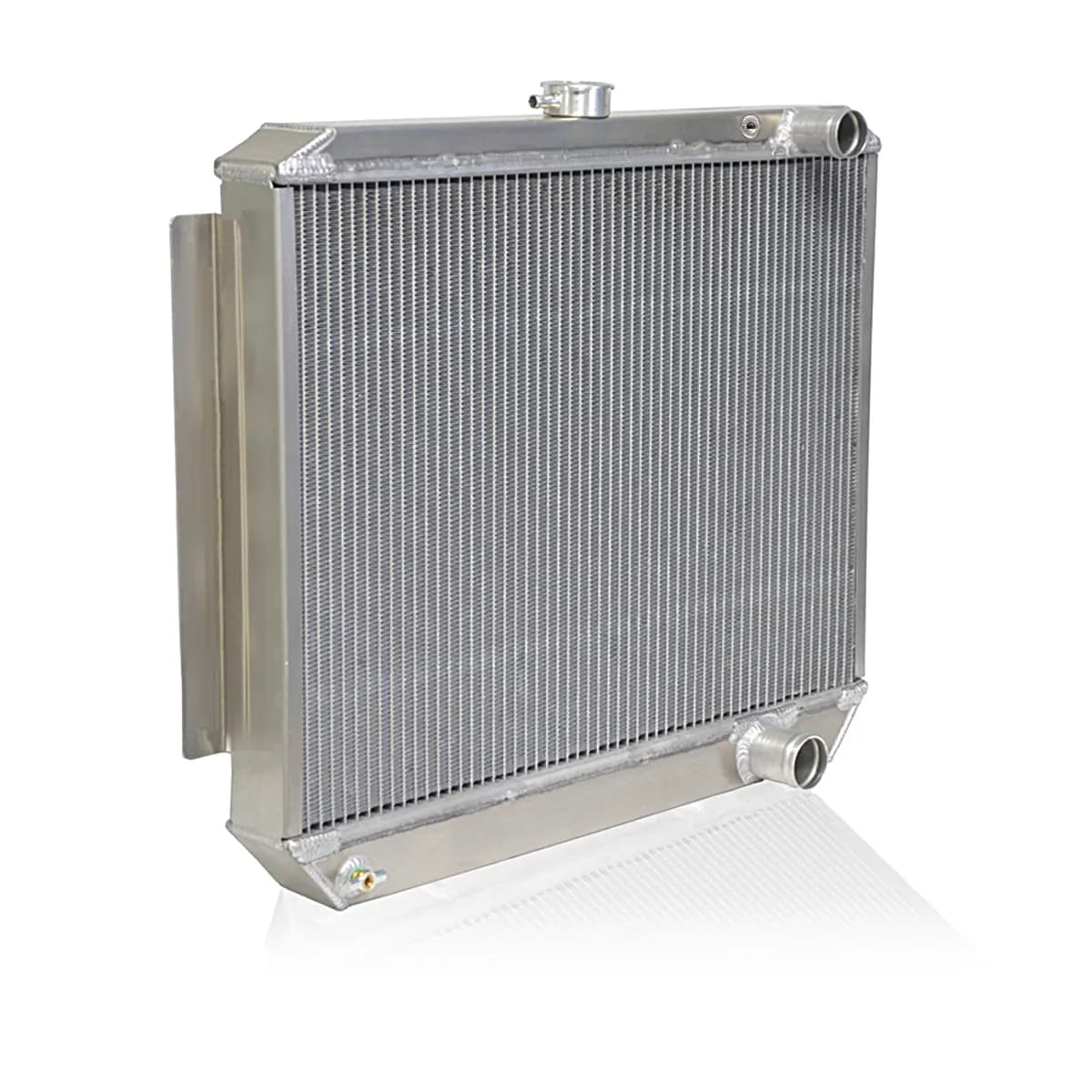 Radiator Downflow w/Dual 1 Inch Core 22.75 W x 24.00 Inch H for LS Swap Qualifier Natural Finish Be Cool Radiator