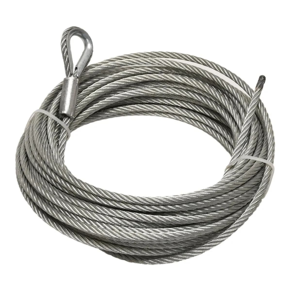 Wire Winch Rope 1/4in X 55ft