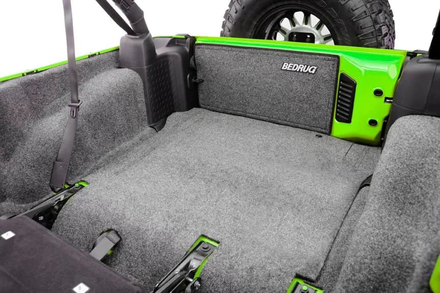 0710 Wrangler JK Unlimited 5pc Carpet Cargo Kit Grey Bedrug W/Tailgate And Tubliner