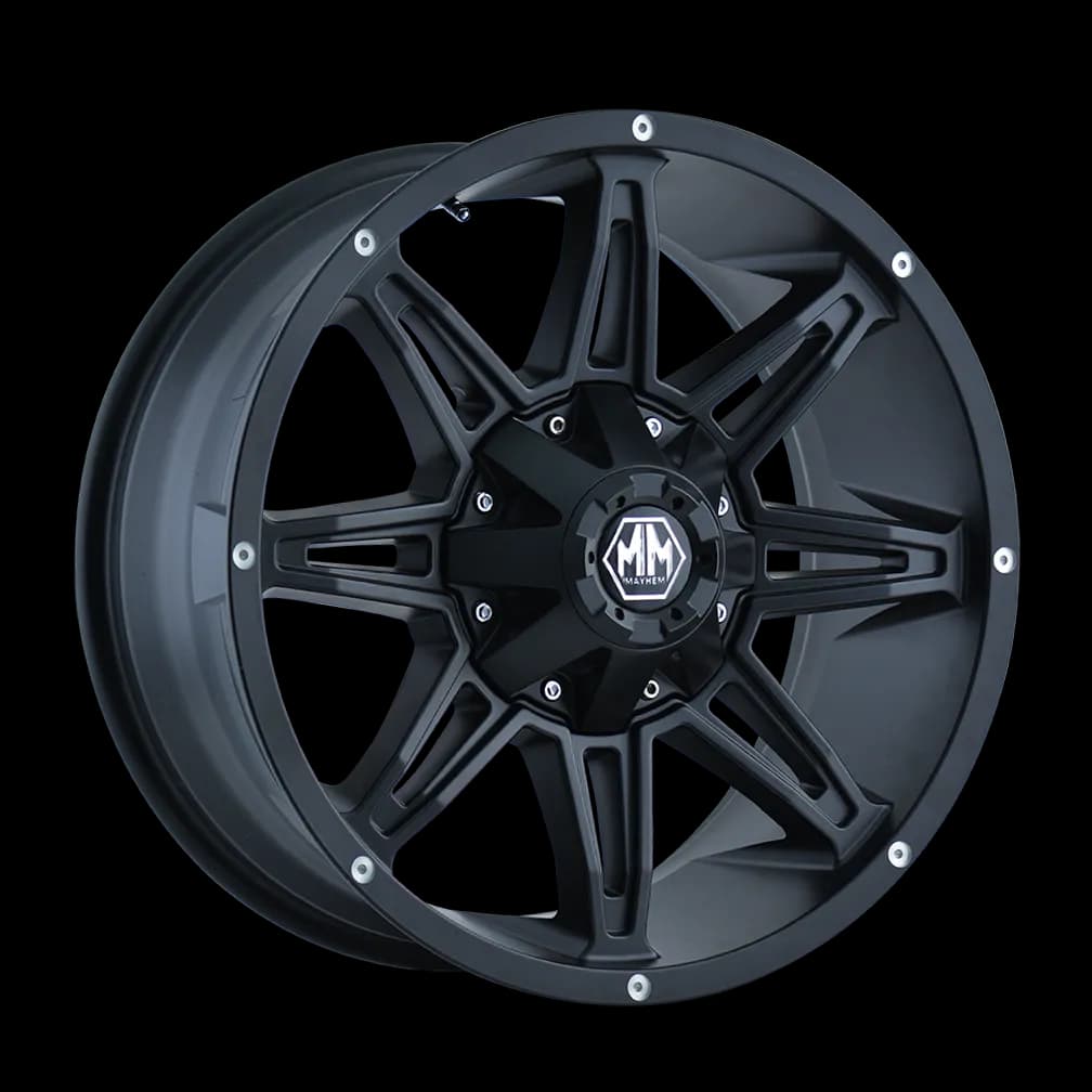 Mayhem Offroad Wheels Rampage 8090 MB 18x9 Black 18 Off Set 5 Lug 5.71 BSM 87 Bore Cast Aluminum