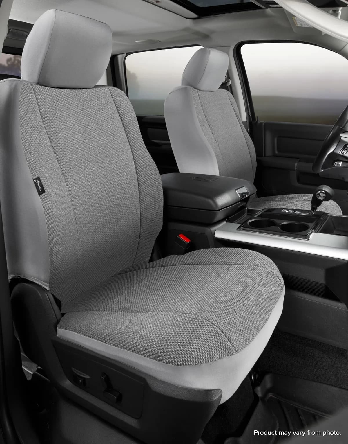 Wrangler™ Solid Seat Cover; Saddle Blanket; Black; Bucket Seats; High Back; Armrest; Side AirBags;