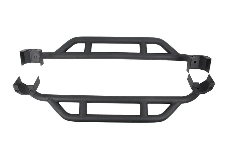 Jeep JK Rock Sliders 2 Door 07-18 Wrangler JK Unlimited Steel Black Textured Powdercoat Fishbone Offroad
