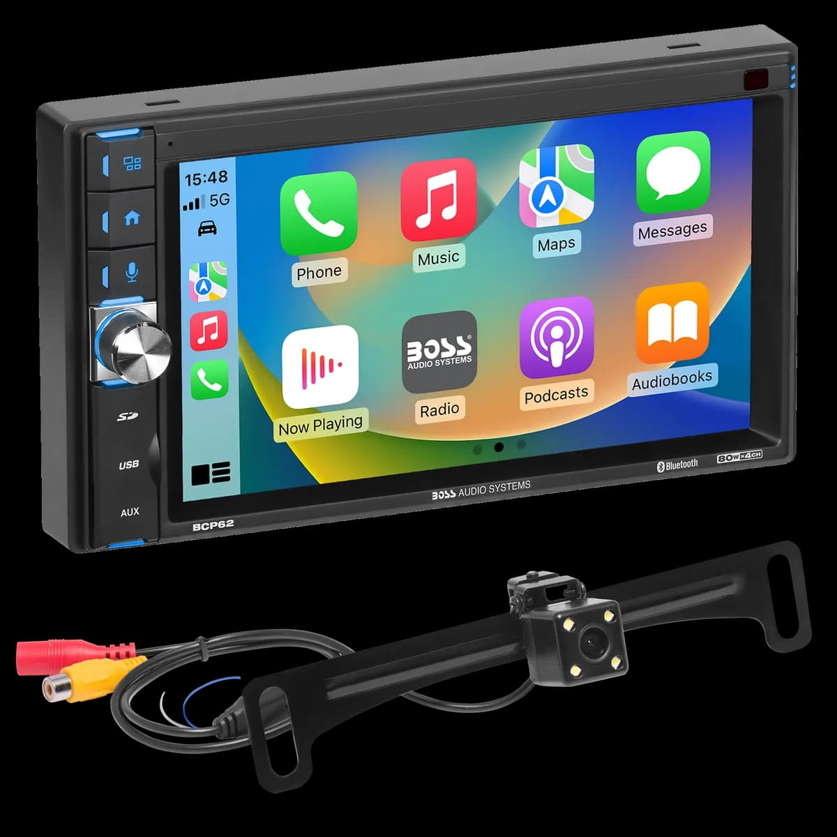 Doubledin Apple Carplay Mechless Multimedia Player; 62in Touchscreen bt W/Rea