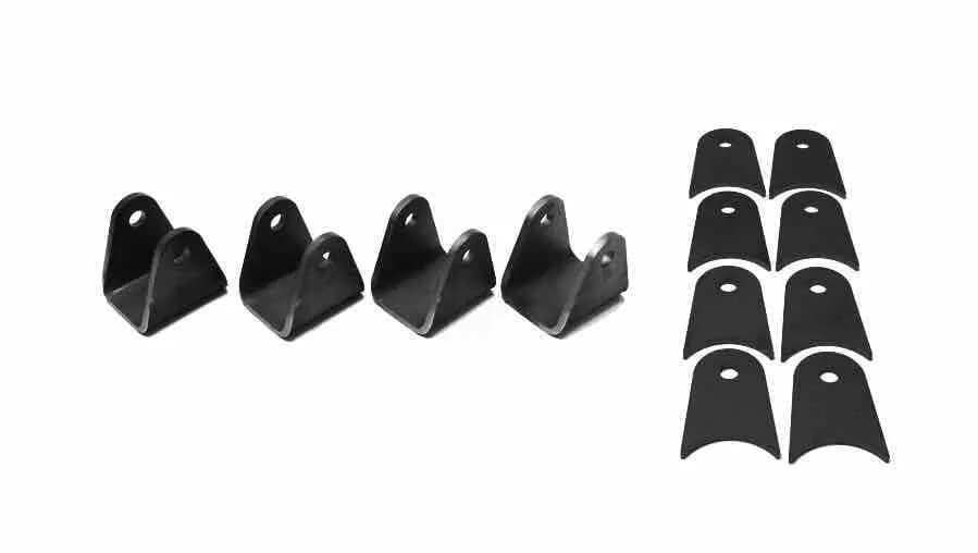 Steinjäger Tabs and Clevises, Weld On 4 Link Tab and Clevis Kits 0.625 Bore 2.75 Axle Diameter 2.50 Inch Clevis Jaw 3.50 Axle Tab Length 4 Clevises, 8 Axle Tabs