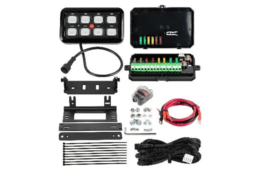 8-Gang Switch Panel with Under Hood Control Unit Bulldog Winch
