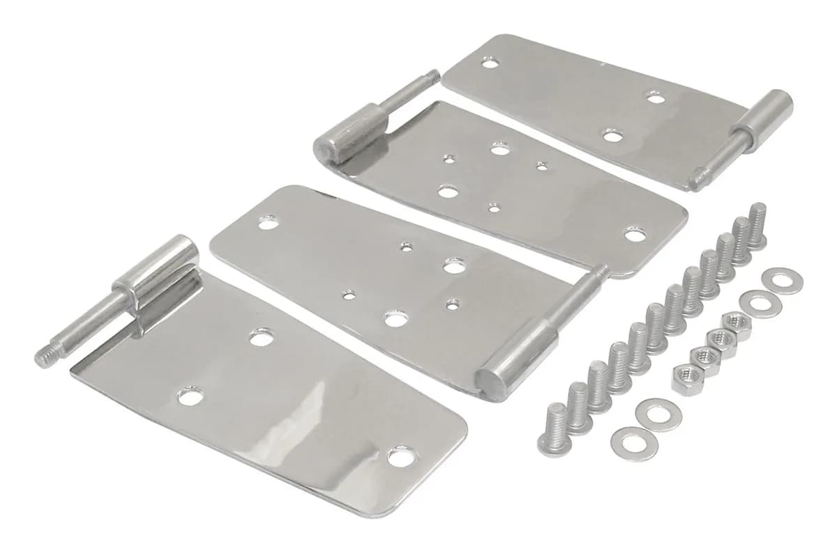 Door Hinge Set 1987-1995 YJ Wrangler w/ Full Doors w/ Provisions for Mirrors;1976-1983 CJ-5;1976-1986 CJ-7;1981-1986 CJ-8
