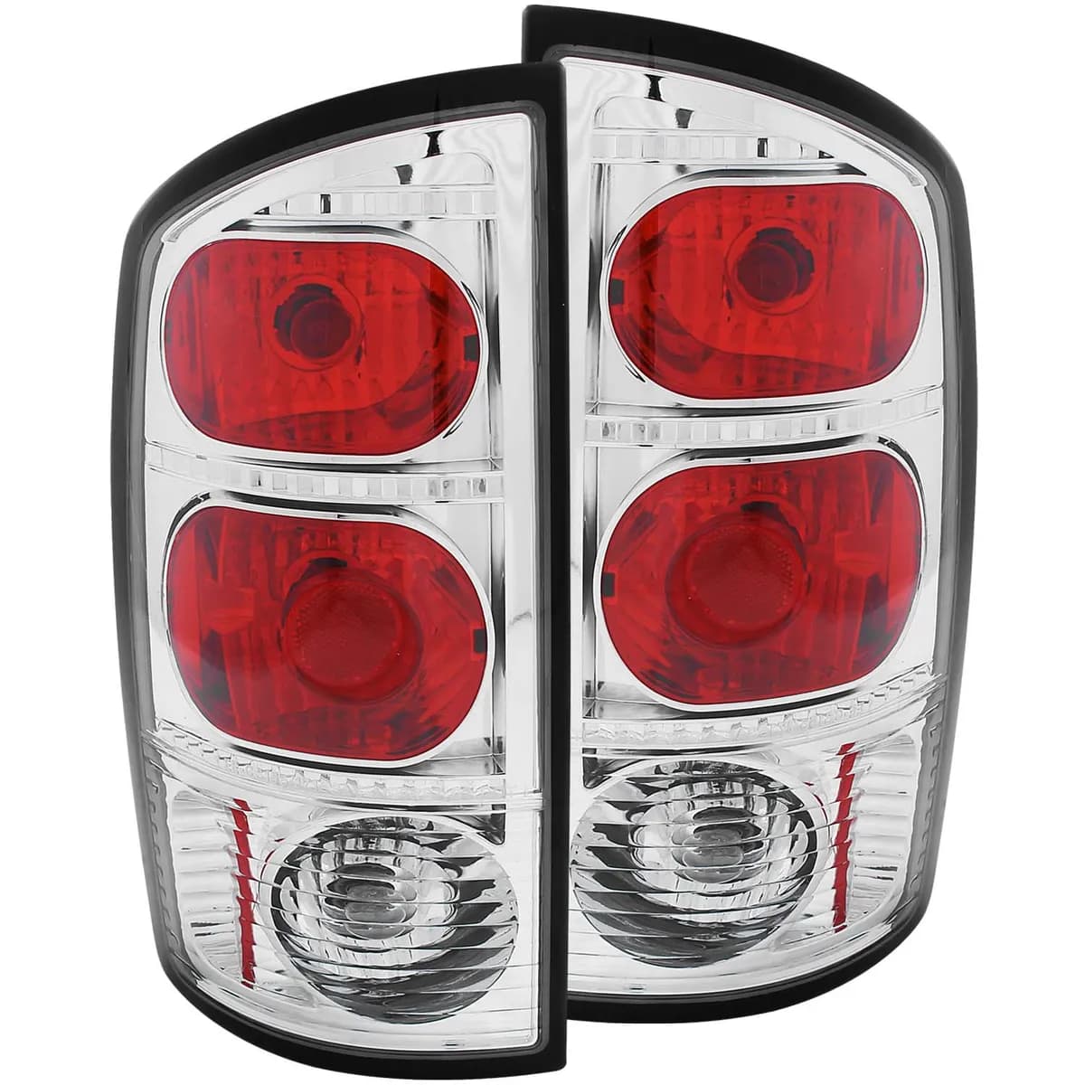 0205 RAM 1500/ 0306 2500/3500 Taillights Chrome/Red Driver/Passenger