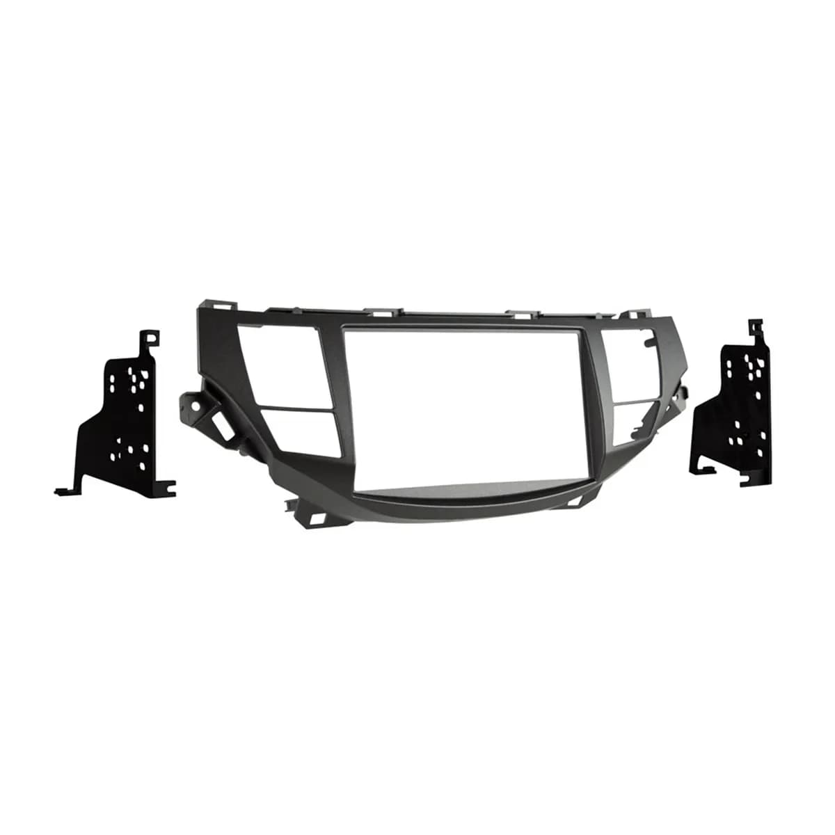 Custom Fit Mounting Kit; ISO Double DIN Radio Provision; Incl.: Radio Housing Trim Panel/Brackets/Screws; Dark Charcoal;