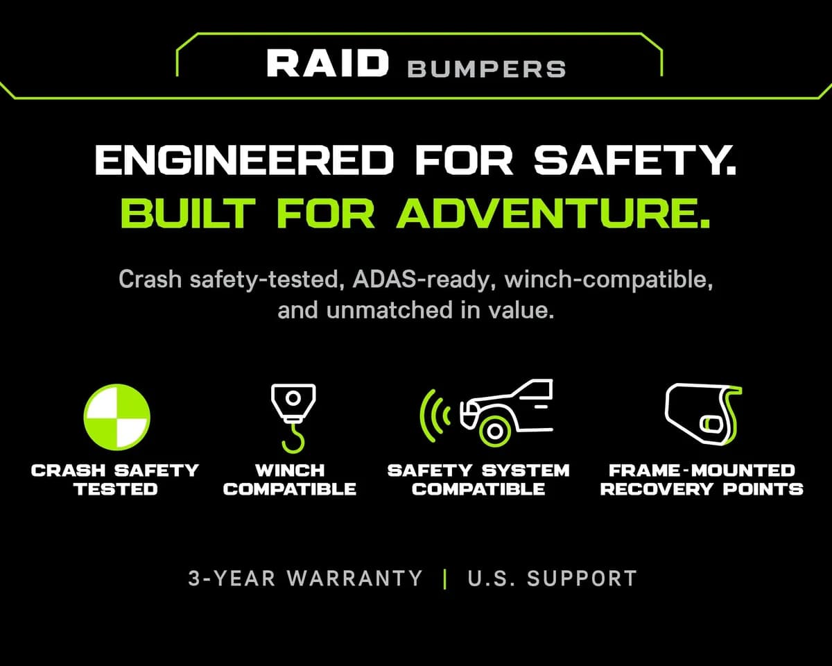 Raid Rear Bumper Kit for Jeep Gladiator JT (2020+)