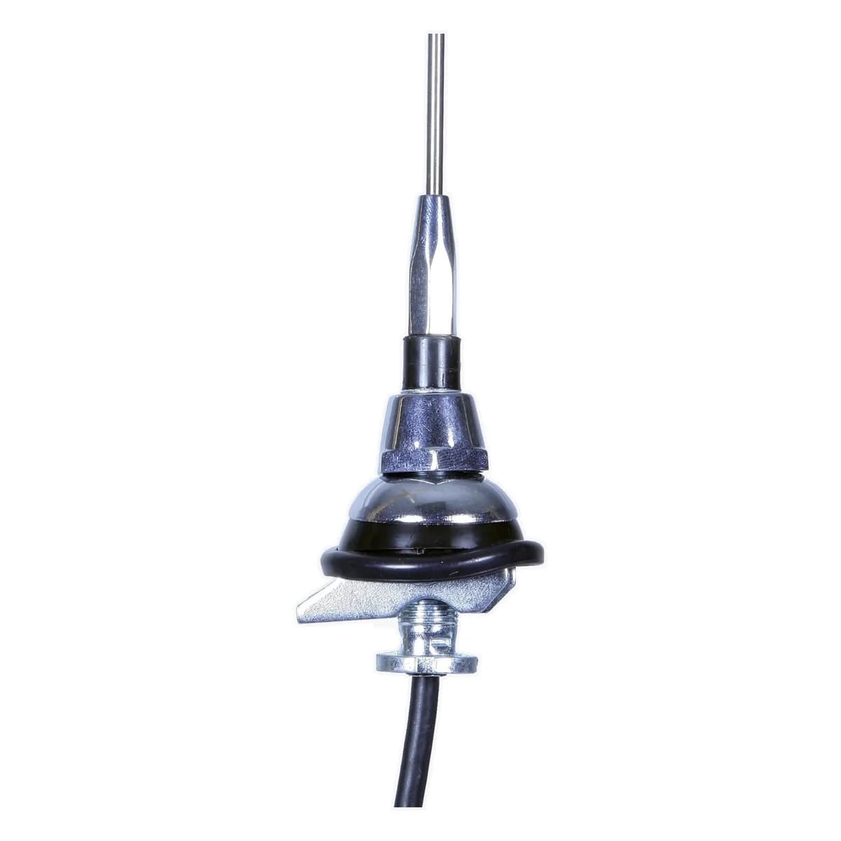 ANTENNAWorks; Universal Antenna; Top Mount; For 1 in./25mm Hole; 38 in./97cm 1-Section Removable Mast; 50 in./127cm Cable; Stainless Steel;