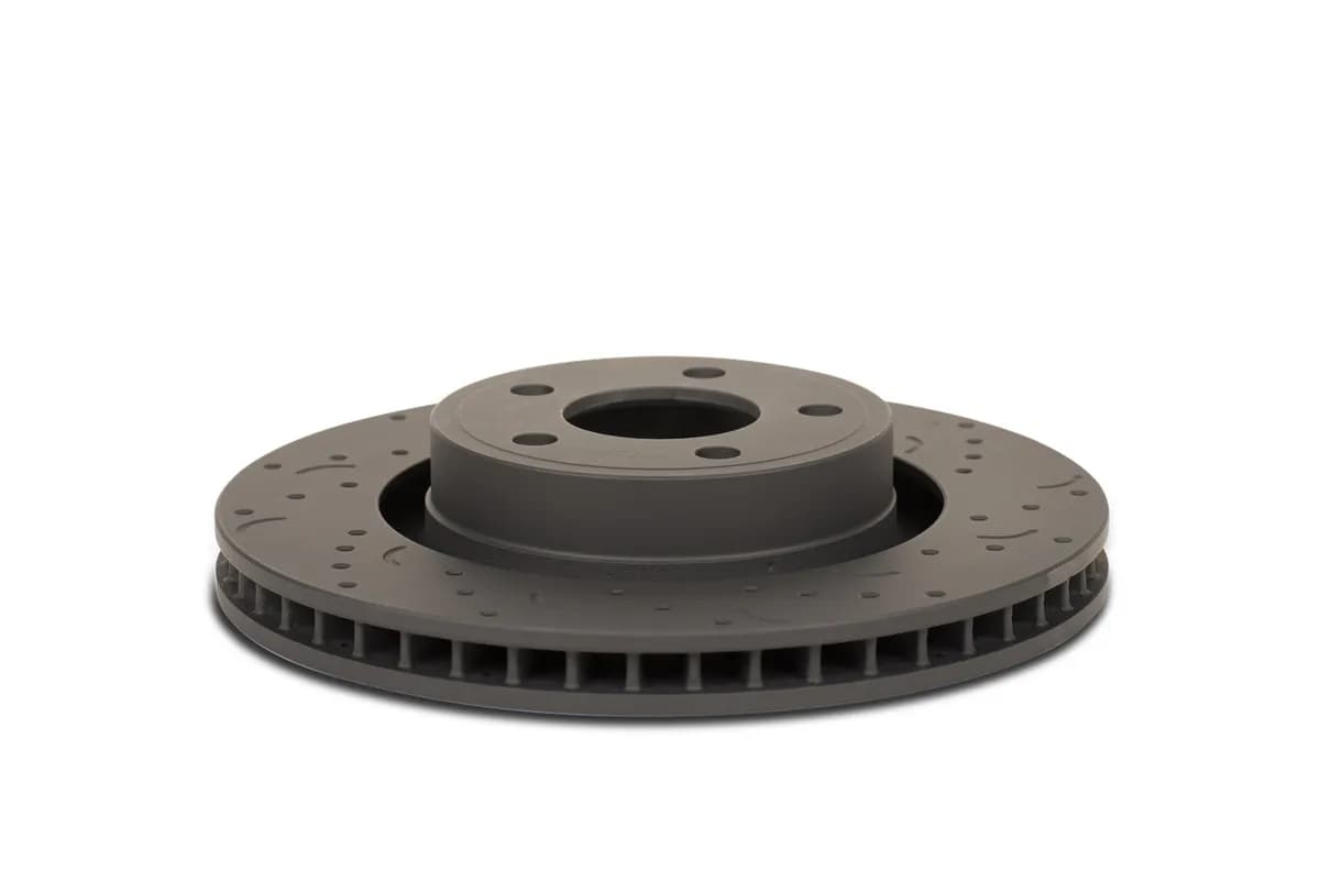 Talon Cross Drilled And Slotted Brake Rotors; Front; Vented Rotor; 12.01 in. Dia.; 2.50 in. Height;
