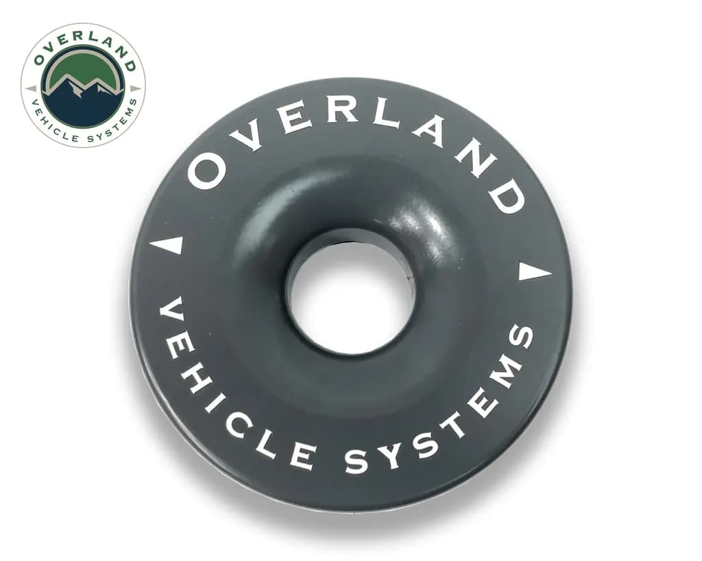 Recovery Snatch Ring 4.00 41,000 lb. Gray With Storage Bag Overland Vehicle Systems