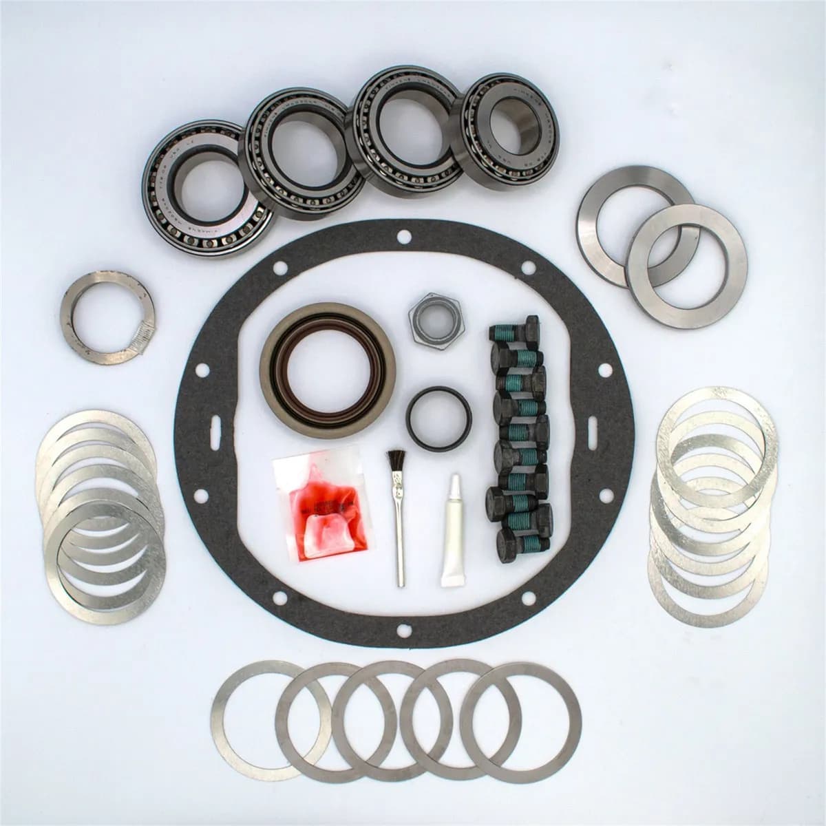 Eaton Master Differential Install Kit; Rear; GM 8.5/8.6 in.; 10 Cover Bolts; 10 Ring Gear Bolts; 30 Axle Spline; 30 Pinion Spline; Standard Rotation;