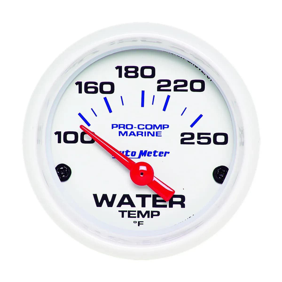 Gauge Water Temp 2 1/16in 100250degreef Electric Marine White