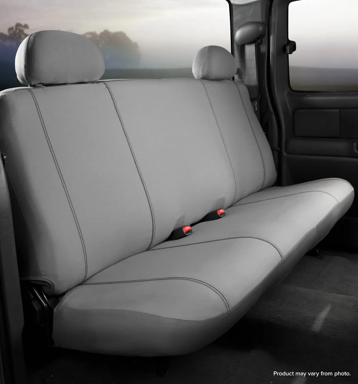 Seat Protector™ Universal Fit Seat Cover; Poly-Cotton; Gray; Truck Full Size Bench Seats;