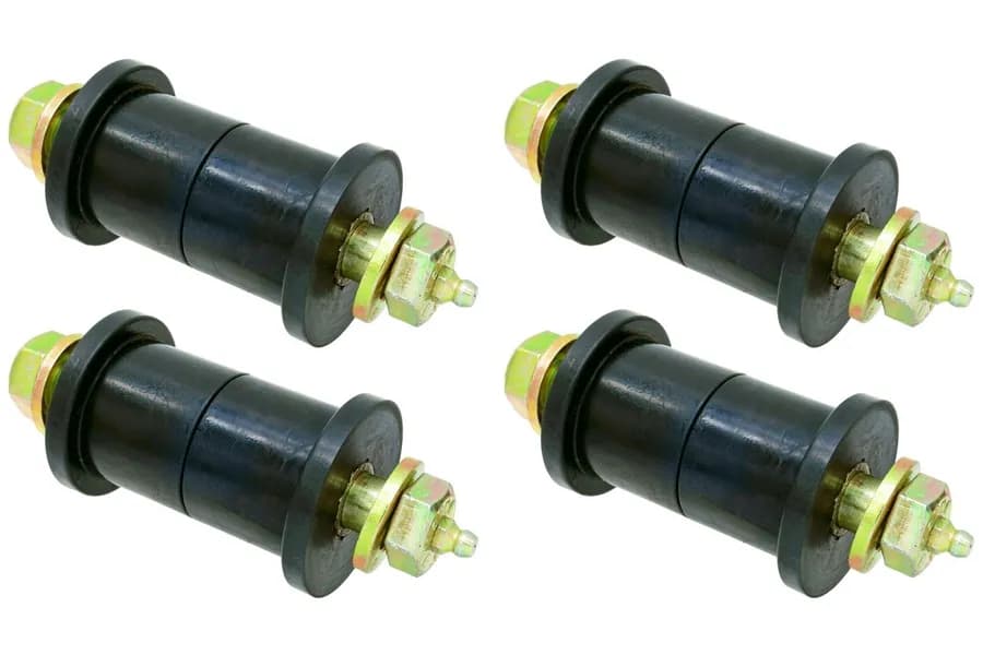 Leaf Spring Main Eye Bushing Kit 87-95 Wrangler YJ Includes Urethane Bushings Greasable Hardware Set of 4 RockJock 4x4