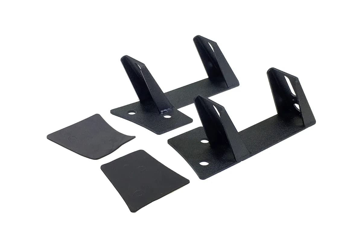 Quake LED - QBU789 - Jeep JK Double Light Window Pillar Bracket 2007-18 Wrangler JK Black Powdercoat Pair for 2007-2017 Jeep Wrangler