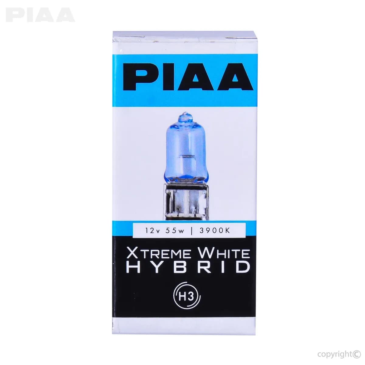 H3 Xtreme White Hybrid Replacement Bulb; 12V; 55W; 3900K; Single Pack;