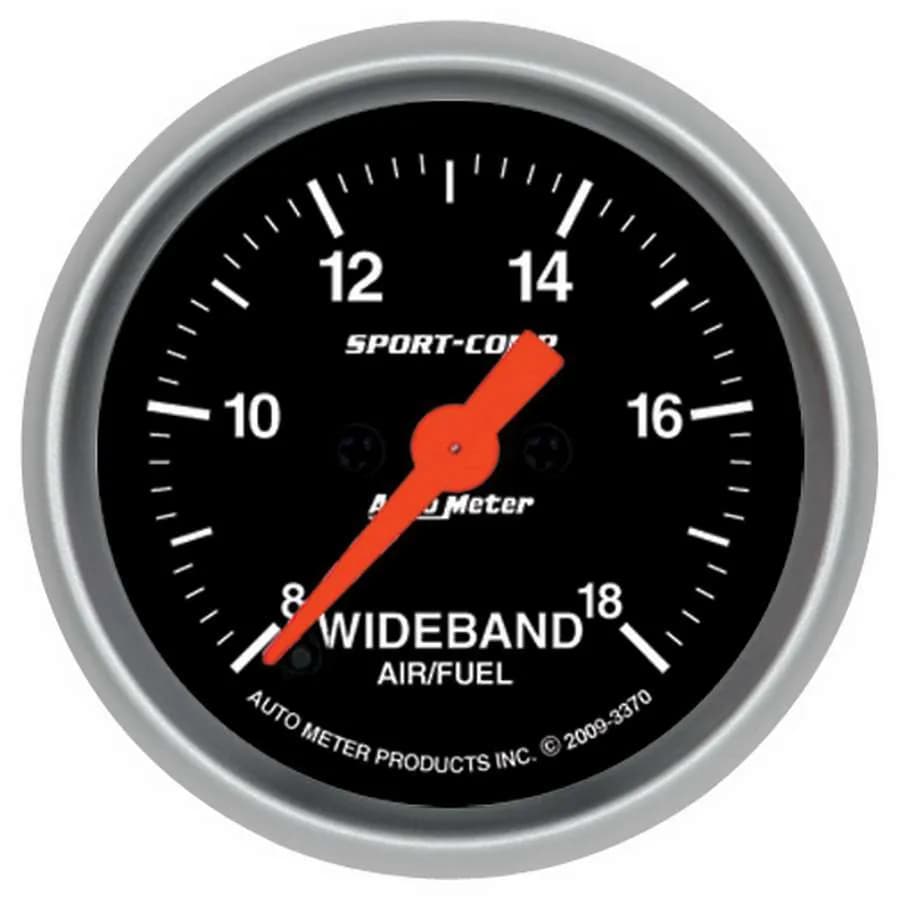 Gauge, Air/Fuel Ratio-Wideband, Analog, 2 1/16", 8:1-18:1, Stepper Motor, Sport-Comp