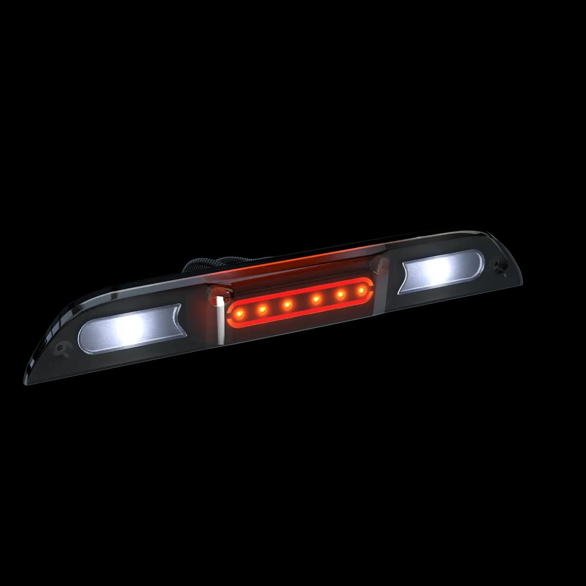 Ford Maverick 21-25 Ultra High Power Red LED 3rd Brake Light Kit w/ Cree Xml White LED Cargo Lights (Attn: Does Not Fit Models With Cargo Bed Camera in OEM 3rd Brake Light) - Smoked Lens