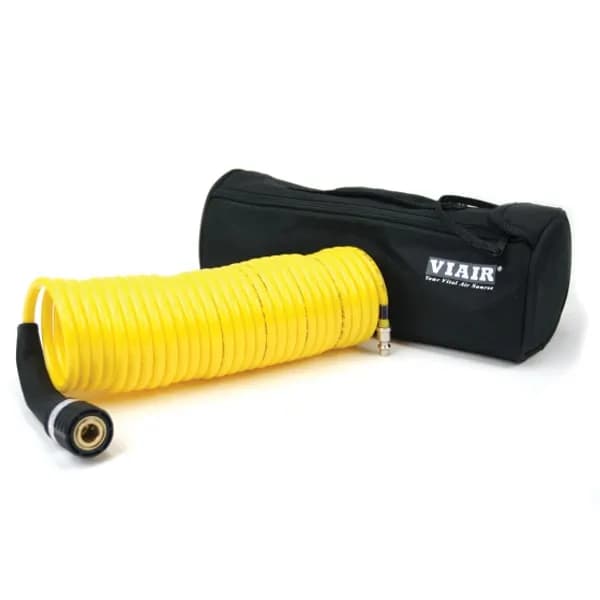 30 ft Extension Braided Black Coil Hose (Closedended 1/4in Quick Coupler & Stud) Carry Bag