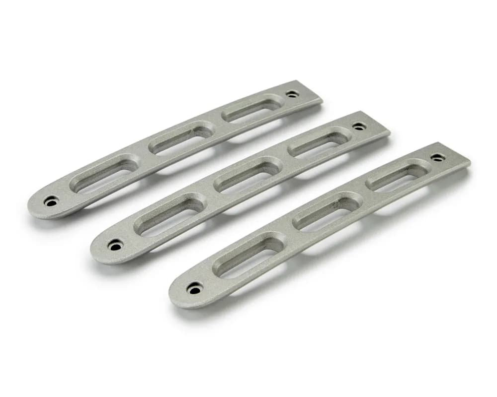 DV8 Offroad D-JP-190026-AL-3 Silver Slot Door Handle Insert; 3-Pieces