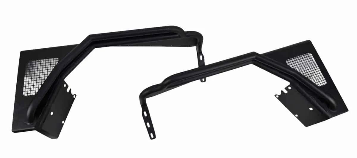 Jeep TJ Tube Fenders Front 3 Inch Flare 97-06 Wrangler TJ Steel Black Textured Powdercoat Fishbone Offroad