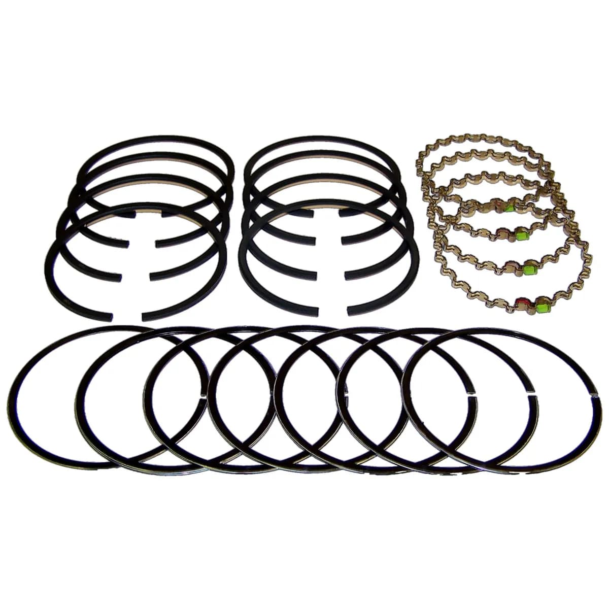 Piston Ring Set 1945-1949 CJ-2A w/ 4-134 L-Head Engine;1948-1953 CJ-3A w/ 4-134 L-Head Engine;1953-1968 CJ-3B w/ 4-134 F-Head Engine;1955-1971 CJ-5 w/ 4-134 F-Head Engine;1955-1971 CJ-6 w/ 4-134 F-Head Engine;1941-1945 MB w/ 4-134 L-Head Engine; 195