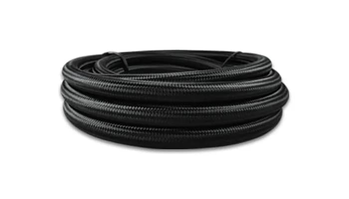 Nylon Braided Flex Hose; -20AN; 1.125 in. Hose ID; 1.406 in. Hose OD; 350 PSI Operating Pressure; 1400 PSI BP; 5ft. Roll; Black;