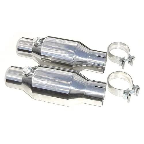 Universal High Flow 2.5 Inch Mini Catalytic Converters Metallic Substrate 304 Stainless Steel Pypes Performance Exhaust