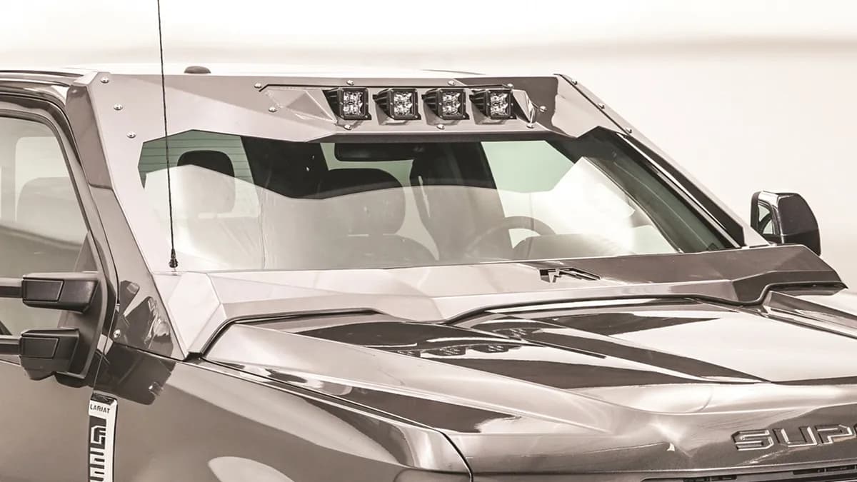 ViCowl Light Insert; 2 Stage Black Powder Coated; Light Bar Insert; For use w/ViCowl;