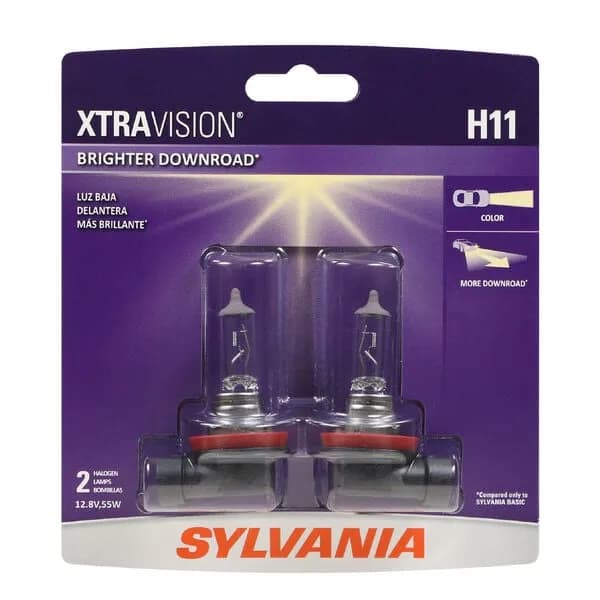 Sylvania H11 Xtravision Headlight Bulb Pair