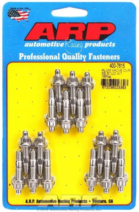 Cast Alum Covers ss 12pt Valve Cover Stud Kit 16pc