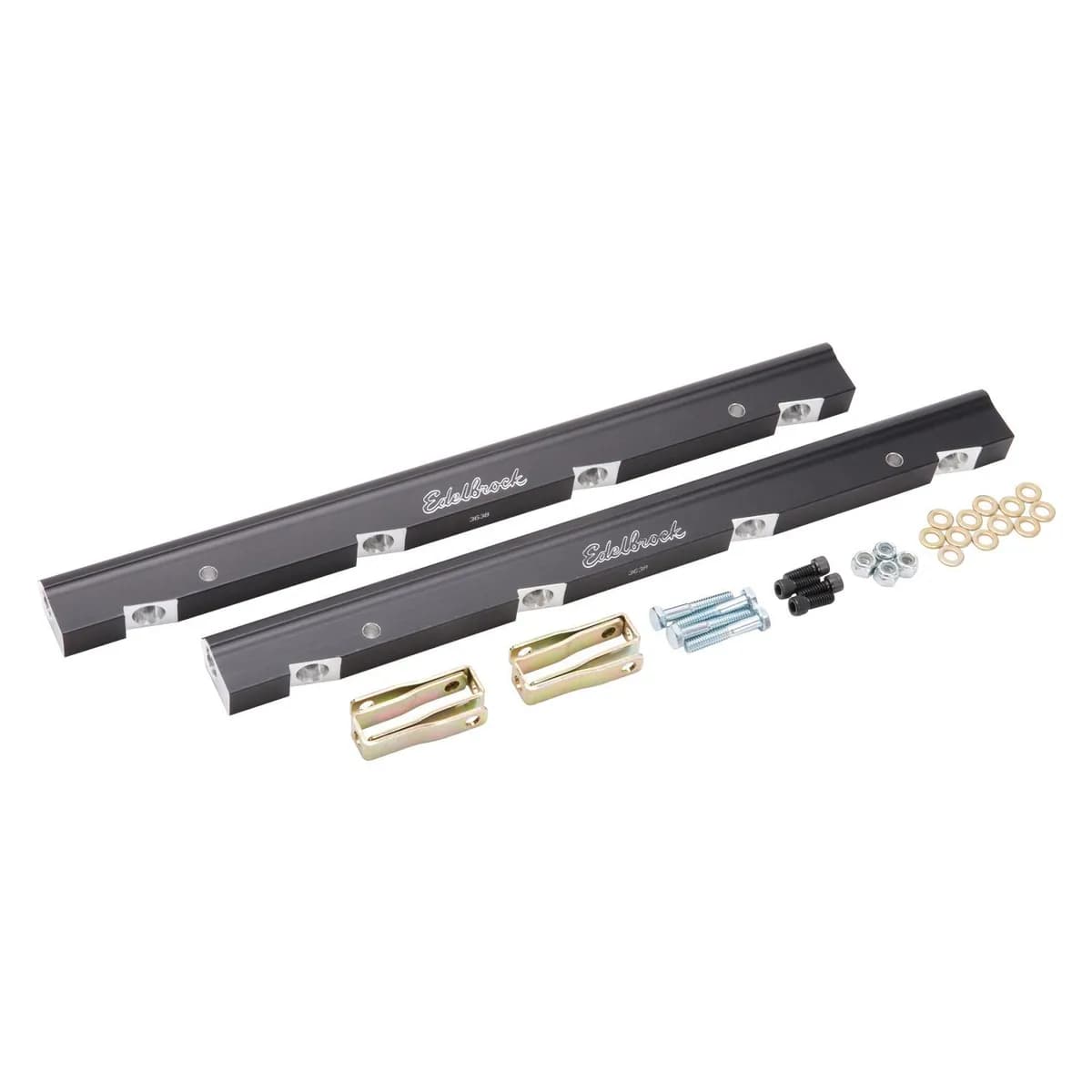 Edelbrock 3638 Fuel Rail Kit for LS Victor EFI -6 AN in Black Finish