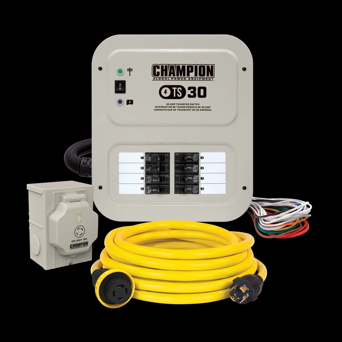 30amp Manual Transfer Prewired With 8 Circuits