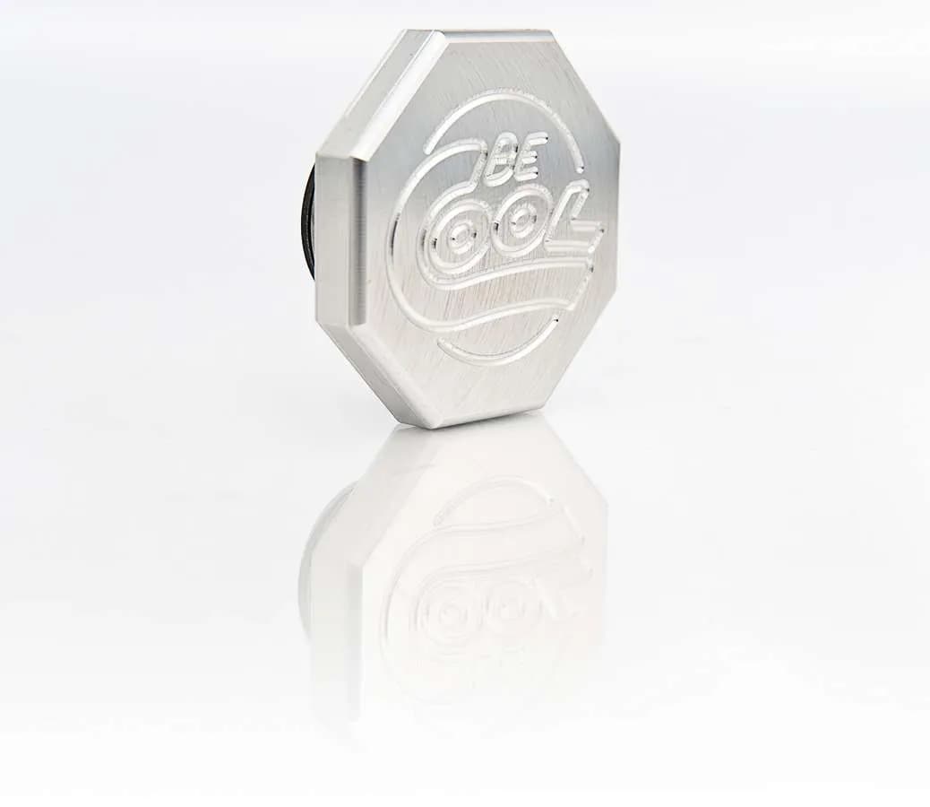 Natural Finish Billet Aluminum Octagon-Style Radiator Cap Be Cool Radiator