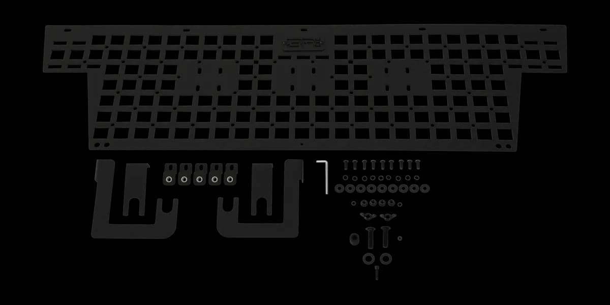 Bed Side Molle System; 3 mm Formed Steel; Texture Powdercoat Finished; Black; 2 Pc Design For Short Or Long Bed Models;