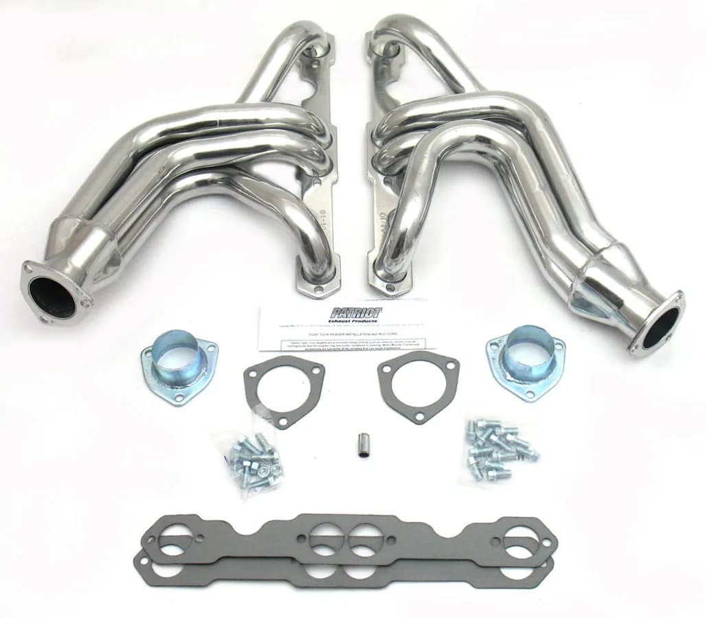 Patriot Exhaust 1955-57 Chevy Passenger Car/Wagon 1 5/8" Tri-5 Mid Length Chevy Small Block Engine Swap Header with Metallic Ceramic Coating - H8025-1