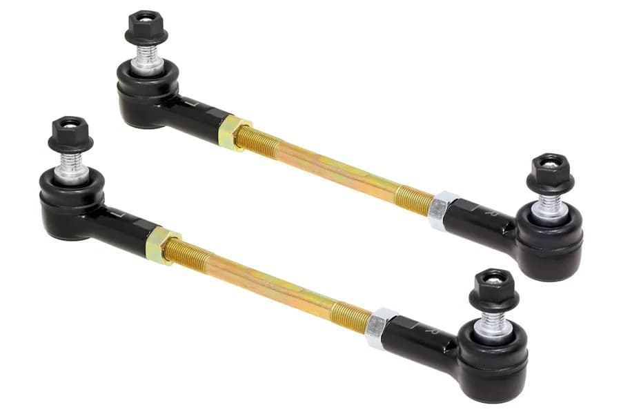 Adjustable Sway Bar End Link Kit (8 1/2 Inch Long Rods w/ Sealed Rod Ends and Jam Nuts pair) RockJock 4X4