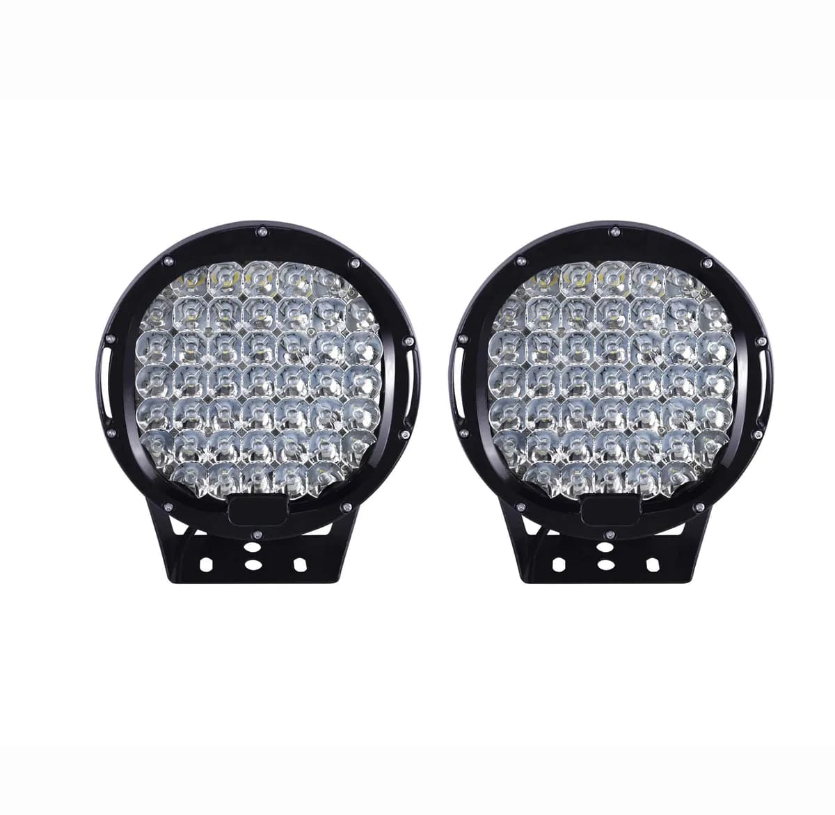 Black Horse Off Road LED 9 Dia Light Clear Aluminum PL2269KT