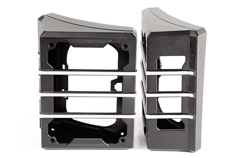 Elite Tail Light Guards Brushed Black; 0717 Jk